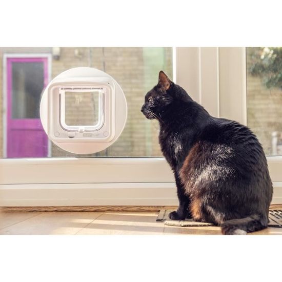 Sureflap Chatiere Connect A Puce Electronique Idscfwt Blanc Cdiscount Animalerie