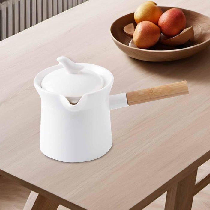 Théière Et Pot à Lait En Porcelaine De Limoges - Blanc, Neuf Avec Défaut