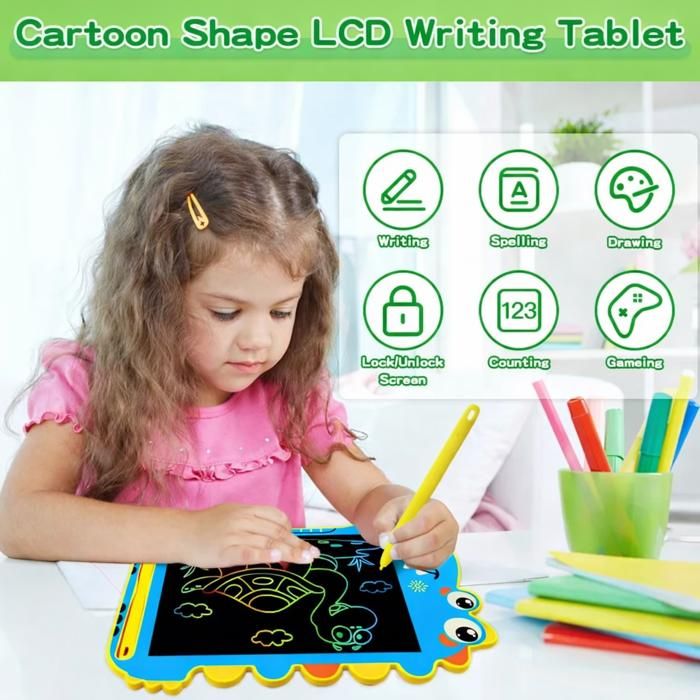 Bagy Tablette LCD 8,5 Pouces – Ardoise Magique Dessin, Écran Couleur Vif, Sécurisée, Cadeau Enfant 2-7 Ans