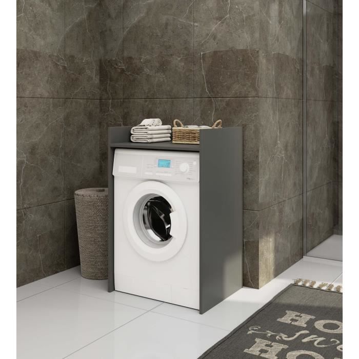 prissent Meuble pour machine à laver Gris Sonoma 64 x 25,5 x 190 prissent Meuble pour machine à laver Gris Sonoma 64 x 25,5 x 190