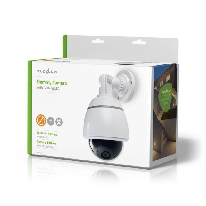 Neuf - Caméra Factice ABTECH Realistic Dummy (blanc) - Dissuasion Sécurité
