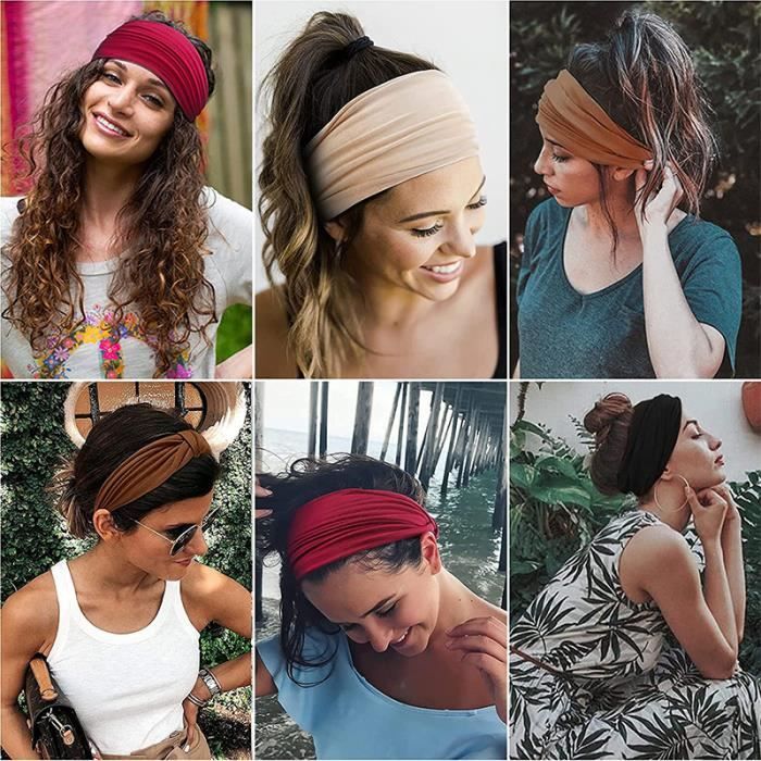 Bandeau Cheveux Femme Vintage, Headbands Vintage Élastique, Bandeau de Sport ，bandeau sport femme - Cdiscount Au quotidien
