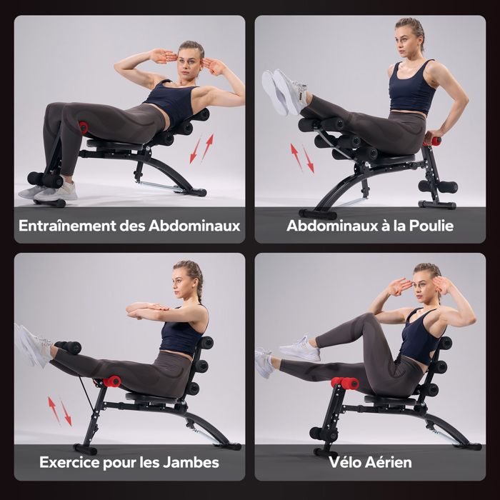 Banc De Musculation Gymrex GR-TB 52 – Charge Max 100kg, Dossier Réglable, Neuf