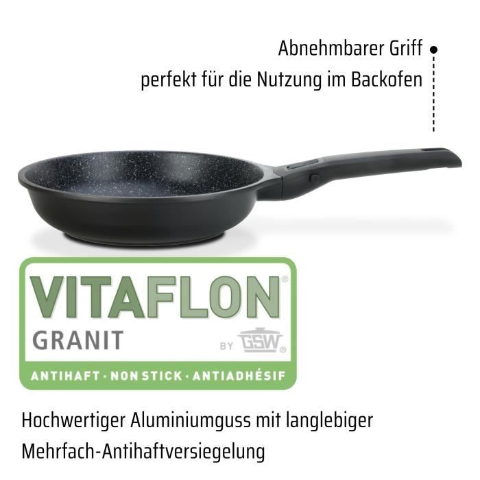 Poêle Fonte D'aluminium 24cm Modèle VERTU P24TFI Kitchencook