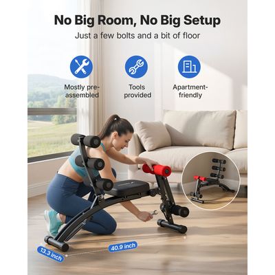 Banc De Musculation Wonder Master Bike - Réglable, 22 Exercices En 1, Avec Pédales Et élastiques - Fitness Maison
