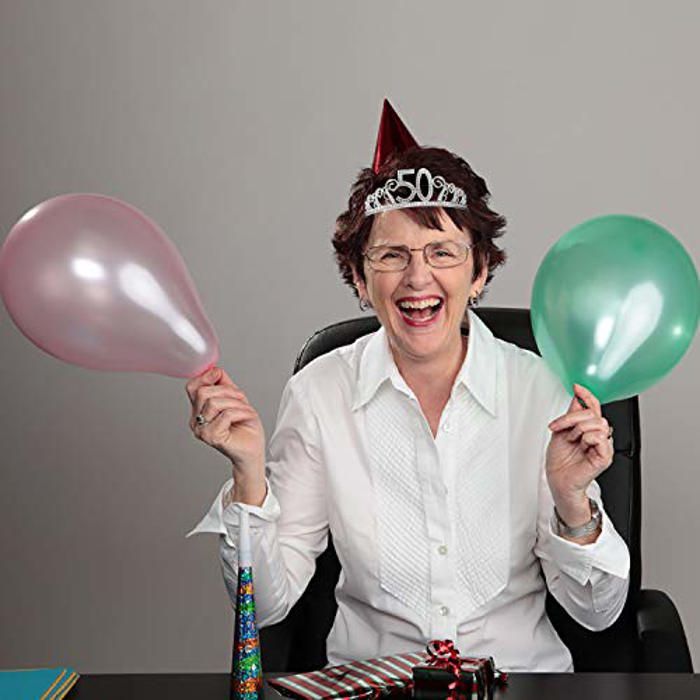 Zaloife Set Couronne Et Écharpe Anniversaire – Strass Et Satin – 40 Ans – Diadème – Photo Et Fête