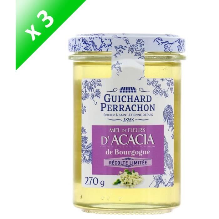 GUICHARD PERRACHON Miel Acacia de Bourgogne - 270 g x3