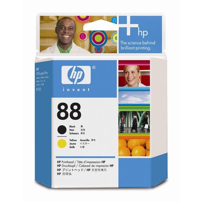 Tête dimpression HP 88 Jet dencre Pack de 1 / Jaune Compatible avec HP Officejet Pro - vue 2