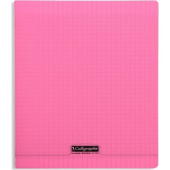CLAIREFONTAINE Calligraphe Cahier Piqué Polypro Rose 24 x 32 cm 96 Pages