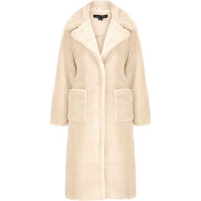 WEEKEND VIBES Manteau long Cr me Femme Cr me Cdiscount Pr t Porter