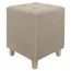 Pouf Leandre Atmosphera - 35x35x35 Cm, Tissu Beige Chiné, Pieds En Pin, Charge 110 Kg - 11