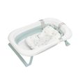 Thermomètre de baignoire pour bébé, pliable et facile à nettoyer Coussin de bain pour fille et garçon-0