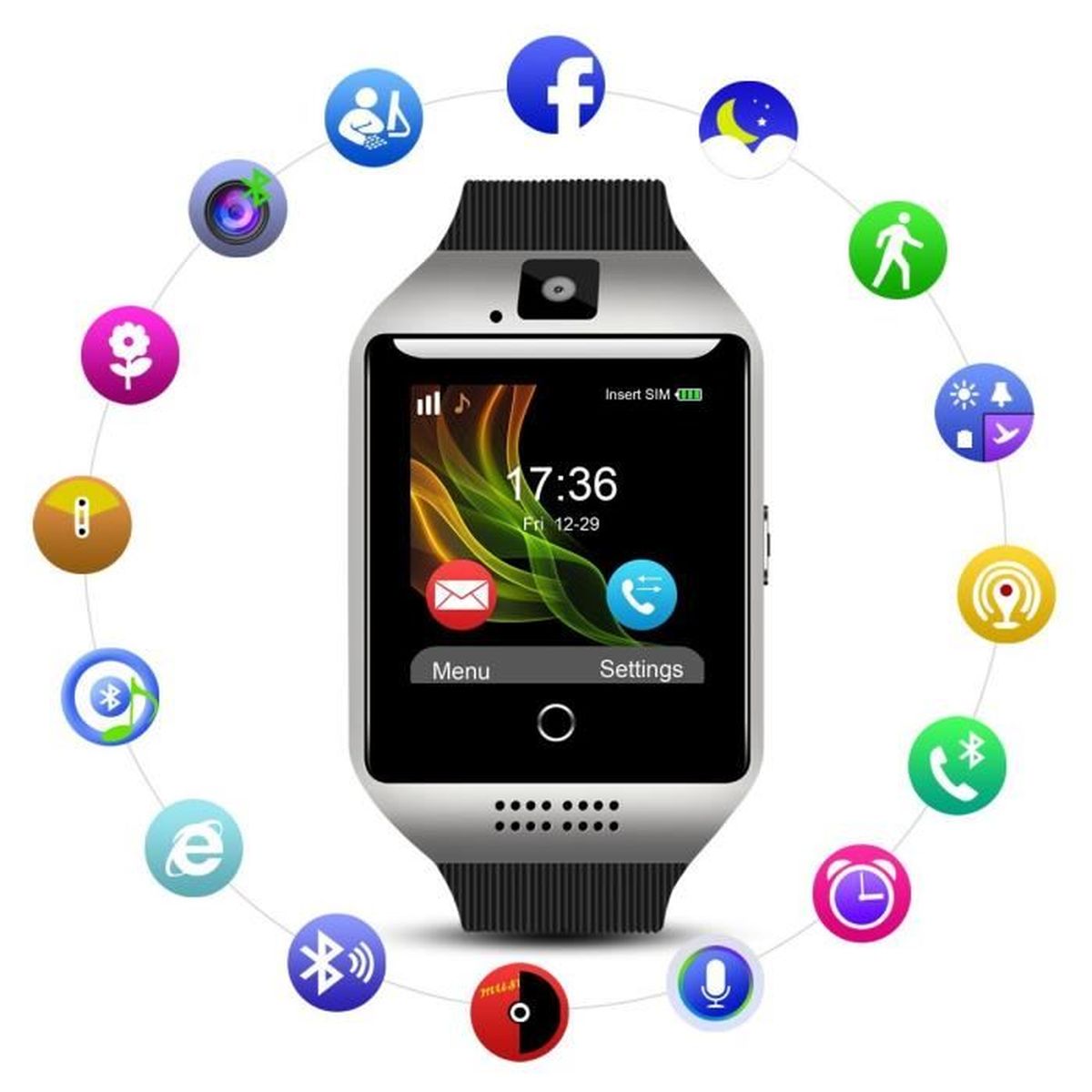 q18 passometer smartwatch