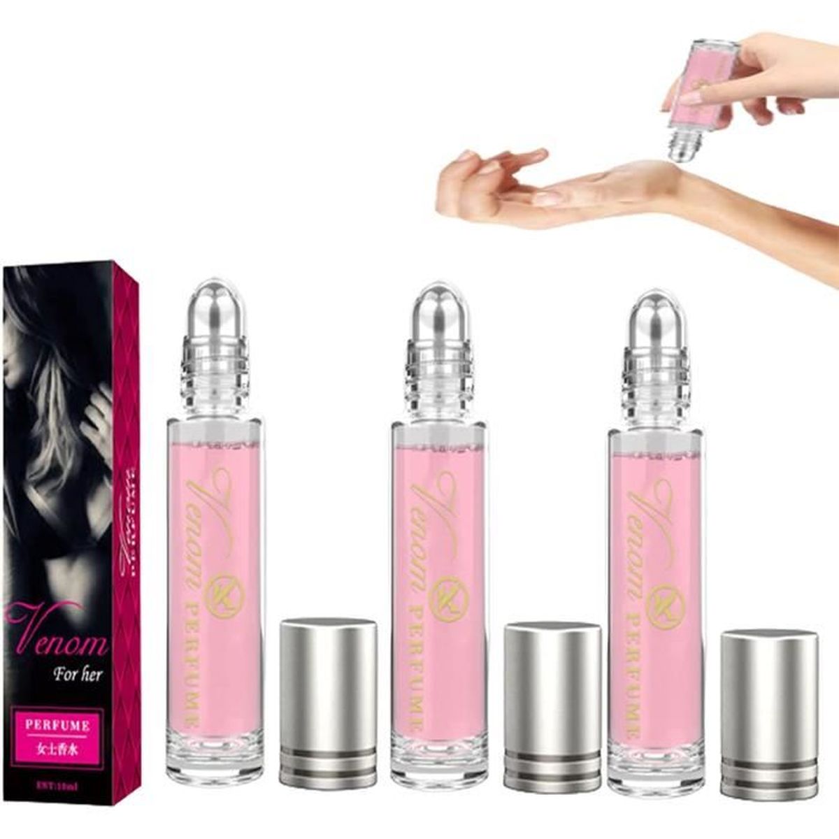 3Pcs Desire Pheromone Perfume,Pheromone Perfume for Woman,Pheromone Oil