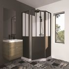 GELCO CABINE DE DOUCHE 100X100X220 STYLE INDUTRIEL NOIR