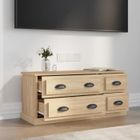 Mothinessto Meuble TV chêne sonoma 100x35,5x45 cm bois d'ingénierie LY-839