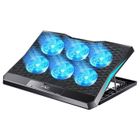 TAOFEDO Refroidisseur PC Portable avec 6 Ventilateurs Silencieux, Volume d'air Réglable, Hauteur Réglage pour 12" à 16" Ordinateur Portable