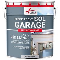 Peinture epoxy garage sol REVEPOXY GARAGE  Gris 4 ral 7047 - kit 5 Kg (couvre jusqu'à 16m² pour 2 couches)