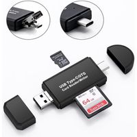 Juce Lecteur Carte SD USB Micro SD Card Reader USB 2.0/Type C/Micro USB Adaptateur Carte SD TF MMC Micro SDXC Micro SDHC -