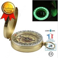 Boussole multifonctionnelle - CONFOZEN - G50 - Cuivre pur - Lumineuse - Compacte