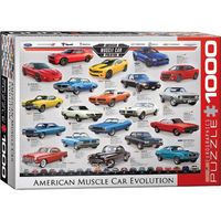 Puzzle Eurographics Muscle Car Evolution - 1000 pièces - pour adultes - thème véhicules et engins