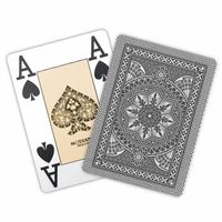 Modiano "CRISTALLO" - Jeu de 55 cartes 100% plastique - format poker - 4 index jumbo Gris