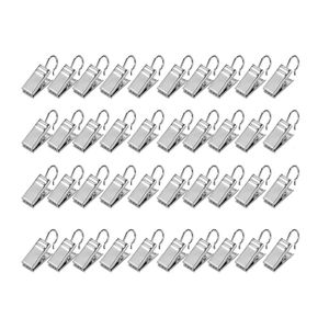 50 Clips Pour Rideaux En Acier Inoxydable – Petits, Solides Et Discrets. Parfaits Pour Rideau De Douche, Fenêtre, Décoration. Avec Crochets Inclus. - 9