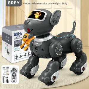 ROBOT - ANIMAL ANIMÉ GRIS-Jouet télécommandé pour enfants, robot intell