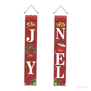 Bannière De Porche Réutilisable Noël – Motif Sapin – 30 X 180 Cm, Polyester, Avec Cordes De Suspension