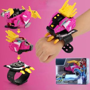 FIGURINE - PERSONNAGE VIOLET - Distorsion Dinosaur Watches Electrony Assemble pour enfants Transformer les montres de jouets Créati