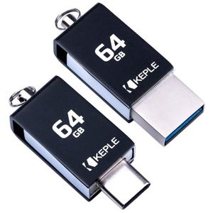THKAILAR Clé USB 128Go, 2 in 1 USB C 3.1 Flash Drive Dual Cle USB