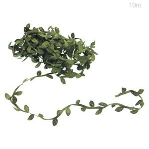 FLEUR ARTIFICIELLE Plantes - Composition florale,Plantes Artificielles à Feuilles de Lierre Vertes Guirlande de Feuillage,Mariage- 1pcs 10M leaf