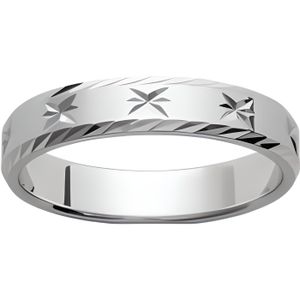 ALLIANCE - SOLITAIRE Bague Alliance Femme - Argent 925 Rhodie - Anneau 