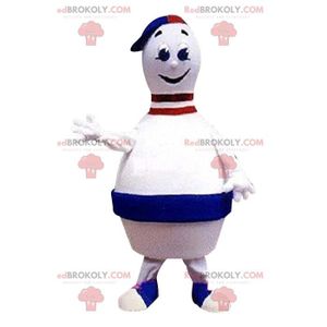 DÉGUISEMENT - PANOPLIE Mascotte de quille de bowling géante blanche et bl