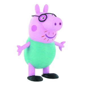 FIGURINE - PERSONNAGE Figurine Peppa Pig Papa Pig 7 cm - Licences - Personnages miniature