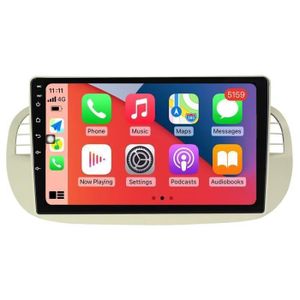 AUTORADIO RoverOne® Autoradio GPS Bluetooth pour Fiat 500 Abarth 2007 - 2015 CarPlay Android Auto Stéréo Navigation WiFi Écran Tactile /