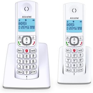 Téléphone fixe F530 Duo, Téléphone Sans Fil Avec 2 Combinés, Bloc
