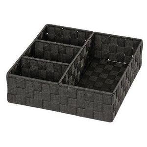 Wenko 20913100 Adria Corbeille Mini pour Salle de Bain Carr/é Taupe Dimensions 14 x 14 x 9 cm