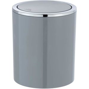 Sans BPA Tatay Poubelle de salle de bain avec couvercle inclinable Capacité 6L Couleur Blanche Mesure 19 x 19 x 28 cm en Polypropylène 