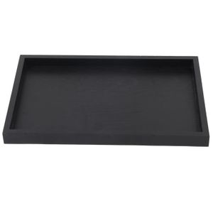Plateau de service rectangulaire en plastique noir 45 x h 1 x 35 cm —  Festiloc