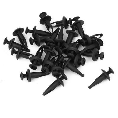 Sourcing Map Lot De 50 Rivets Plastique Noirs 8mm - Fixation Rapide Pour Aile De Voiture, Pare-chocs