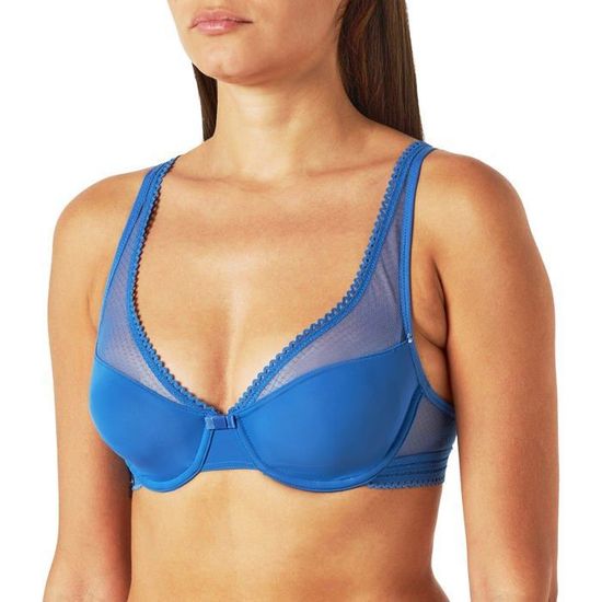 Soutien-gorge moulé à motif brodé - Rouge - Taille 90C - FR