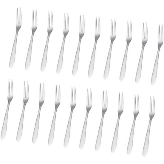 20 Mini Fourchettes En Acier Inoxydable CRILSTYLEO - Pour Fruits, Apéritifs, Escargots