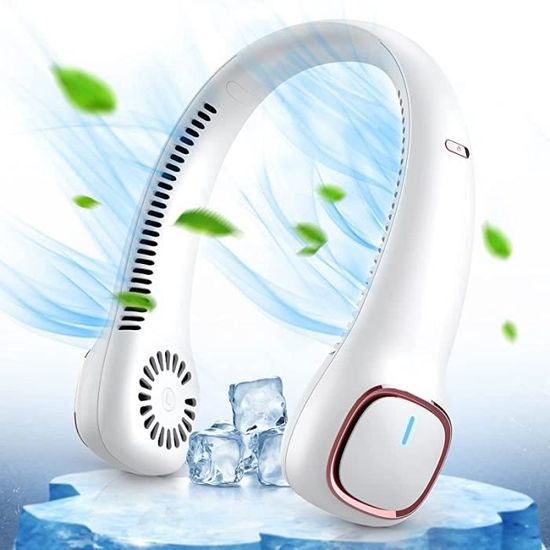Ventilateur De Cou Portable Blanc - Neuf, Classe énergétique A
