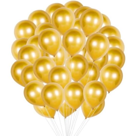 50 Pièces Ballon Metallique Or,Ballon Dorés,Helium Ballons Doré,Métallique  Ballon Dores,Ballons En Latex Métallisés,Pour Mar[J12240] - Cdiscount Maison