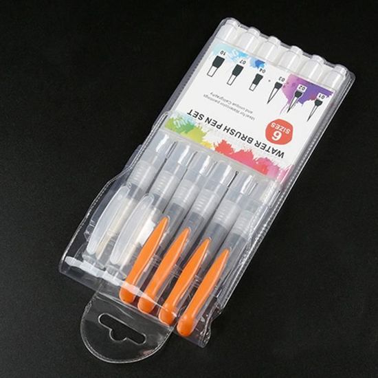 Stylo Pinceau à Eau Rechargeable - Pour Aquarelle, Gouache - Pointe Plate Et Pointe Ronde - 3 Ou 6 Pièces - Idéal Artistes, étudiants - 5