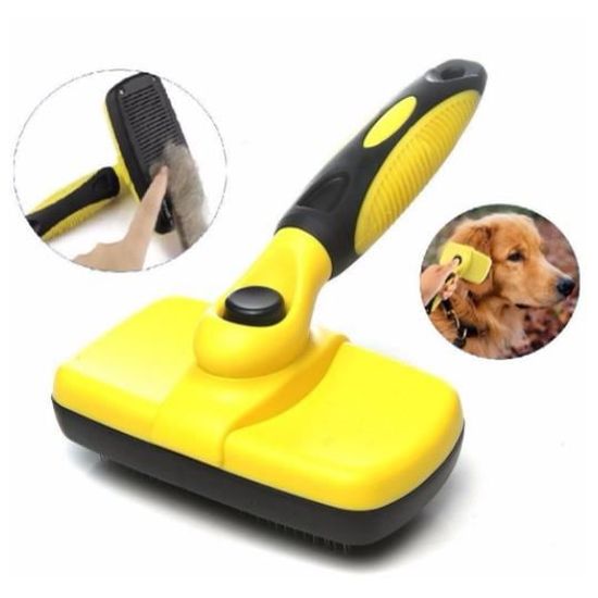 Brosse Pour Chiens Et Chats Autonettoyante Pecute Enlevement Efficace Jusqu A 95 Des Poils Morts Et Sous Poils Cdiscount