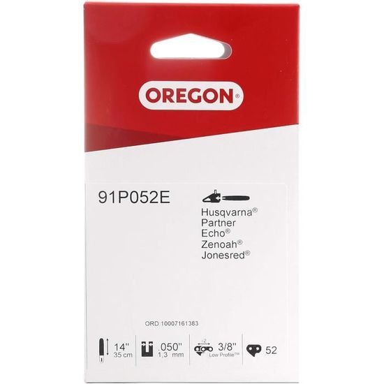 Oregon AdvanceCut 91PX Chaîne De Tronçonneuse Pour équiper Les Tronçonneuses 40 Cm AL-KO, Alpina, CMI, Dolmar, Einhell, Hurricane, Jonsered, Mac Allister, McCulloch, Sterwins, 56 Maillons Entraineurs
