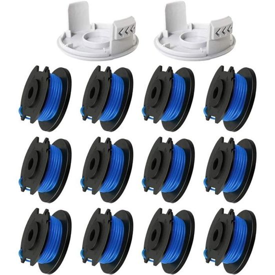 Luolety Trimmerspule Für Ryobi – 1,65 Mm, 12 Spulen + 2 Kappen, Für 18V/24V/40V Akku-Trimmer