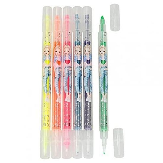 Pack De 30 Mini Stylos Surligneurs Fluos OPPZZIT - Cadeaux Anniversaire Enfants - Motifs Fruits Multicolores